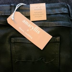 Coated Jeans appear as leather